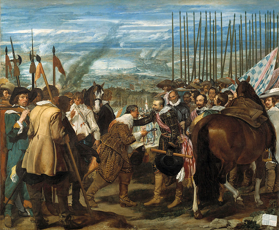 La Reddition de Bréda - par Diego Vélasquez- peint une dizaine d'années après le siège auquel Vélasquez n'assista pas - Johann VIII de Nassau-Siegen y est représenté